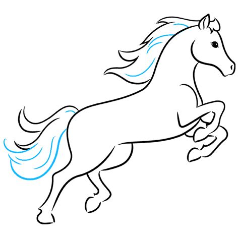 drawing horse outline|horse outline drawing easy.